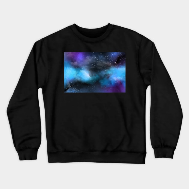 Galaxy print ,galaxy face mask ,quarantine galaxy Mask Crewneck Sweatshirt by AwesomeDesignArt